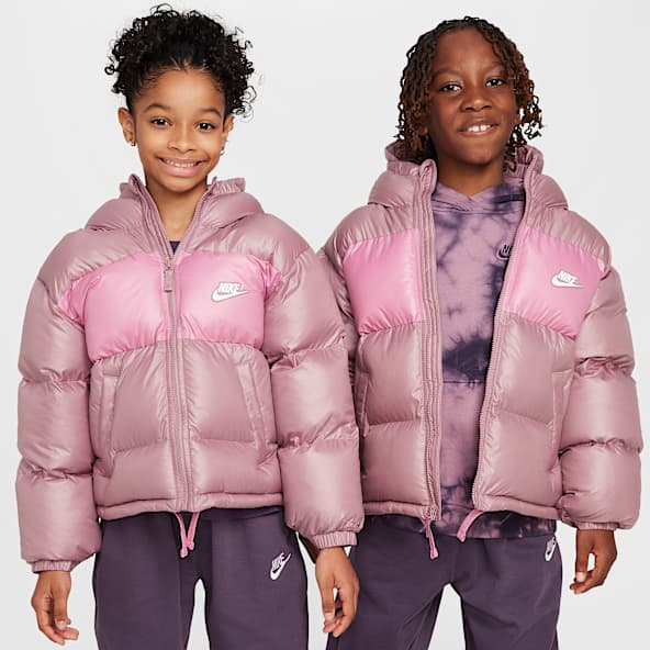 Nike purple puffer jacket discount